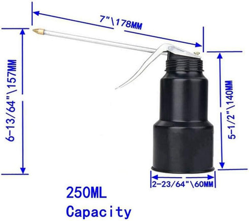 Pump Oiler Can Professional Level 8OZ Capacity?250ML? Pump Oiler with Handle and 6" Metal Spout...