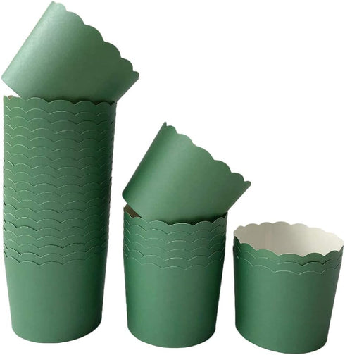 NB Paper Baking Cups 90-Pack 6 oz Greaseproof Baking Cups Cupcake Muffin Cases Disposable Cupcake Wrappers for Birthday Baby Shower Wedding And Pa...