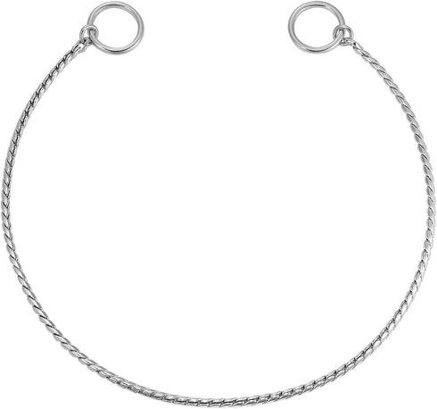 Mogoko Stainless Steel Dog Choke Chain Collar, Puppy Metal Snake Chain Pet Show Slip Collar Choker for Training Walking (Silver;20.0"*4.0mm)...