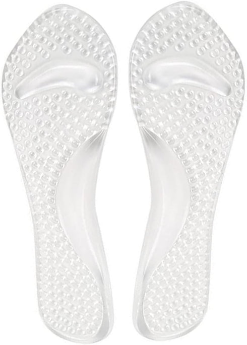 High Heel Insoles Inserts,3/4 Gel Cushion Pads Relief Pain High Arch Support Shoe Insole Flat Soles for Women High Heel Sandals Boots(Clear)...