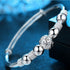 Sterling Silver Bangle Bracelets for Women, Mother's Day Gift 925 silver Cuff Bracelet Adjustable Jewelry Fashion Simple Open Bangles Cuff Jewelry...