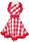 Violet Mist Red Plaid Vintage Apron for Women Girls Ladies Cute Ruffle Frilly Apron Red Christmas Aprons Retro Aprons for Kitchen Cooking Baking 5...