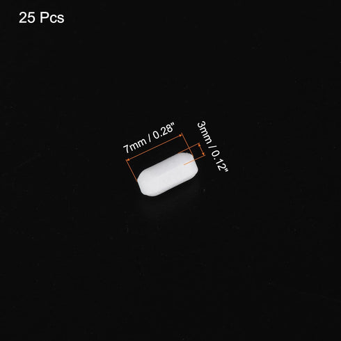 MECCANIXITY Magnetic Stirrer Mixer Stir Bar Rod 7mm(0.28") x3mm Cylinder Shape PTFE Coating Magnet White for Laboratory 25Pcs...