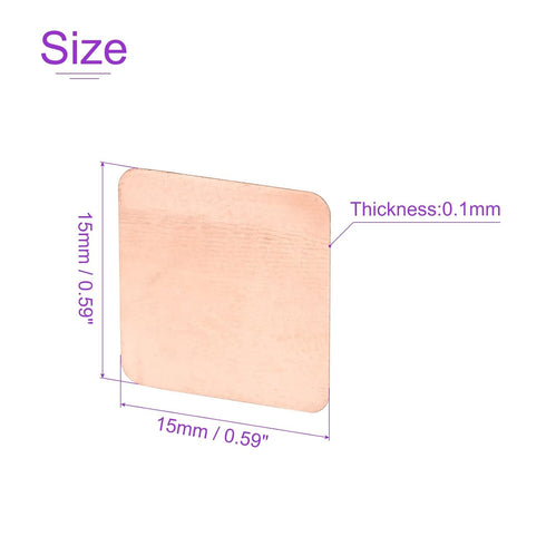 DMiotech 20 Pack 15 x 15 x 0.1mm Copper Pad Thermal Kit IC Chips Heatsink Cooler Shim for Cooling PC Laptop...