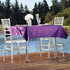 LinenTablecloth 54-Inch Square Polyester Tablecloth Purple...