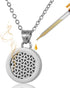 Sentir Essential Oil Necklace Diffuser - Patented Metal Aroma Diffuser Necklace Pendant, Infused Essential Oil Necklaces for Women, Perfume Scent ...