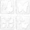 GLOBLELAND 4pcs Quilting Patchwork Ruler for Sewing Butterfly Seamless Pattern Patchwork Sewing Ruler and Transparent Acrylic Quilt Ruler for Sewi...