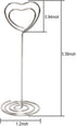 Table Number Card Holders Place Card Holder, 25 Pack Picture Holders for Tables, Heart Shape Photo Number Stands Menu Paper Card Clips for Wedding...