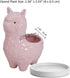 Lependor Cute Llama Succulent Planter Pot with Drainage Tray, White Ceramic Cactus/Flower Container, Animal Alpaca Bonsai Holder for Indoor Plants...