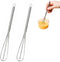 Whisks Stainless Steel Mini Wire Whisks Set of 2 Portable Stainless Steel Kitchen Tiny Whisk Egg Beater with Thick Wire for Cooking Blending Whipi...