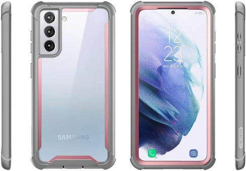 i-Blason Ares Series Case Designed for Galaxy S21 Plus 5G (2021 Release), Rugged Clear Bumper Case Without Built-in Screen Protector (Pink)...