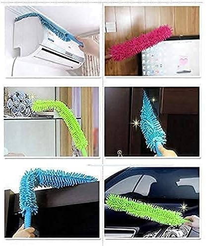 Foldable Microfiber Fan Cleaning Duster Steel Body Flexible Fan mop for Quick and Easy Cleaning of Home, Kitchen, Car, Ceiling, Cleaning Brush wit...