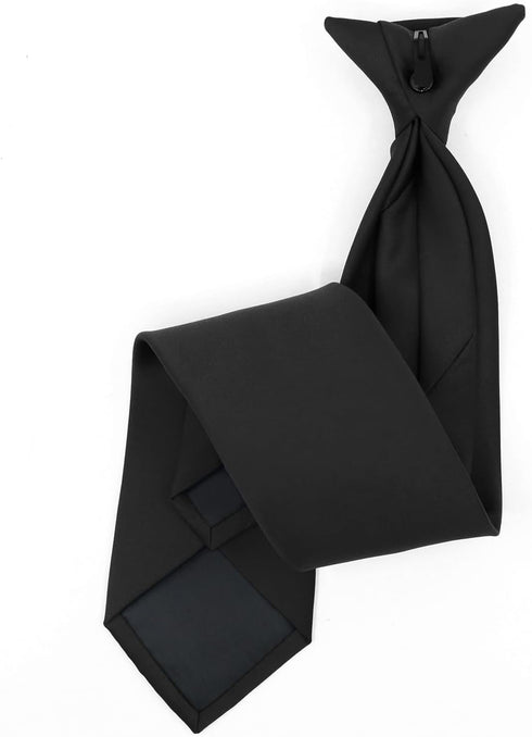 Men's Clip on Ties Pre-Tied Adjustable Neckties Solid Color Zipper Ties for Men Formal Business Graduation...