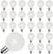 Abeja G40 LED Frosted Light Bulbs, 0.6W Shatterproof Plastic LED Bulbs, Frosted Globe Light Bulbs Fits C7/E12 Candelabra Base, for Outdoor String ...