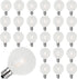 Abeja G40 LED Frosted Light Bulbs, 0.6W Shatterproof Plastic LED Bulbs, Frosted Globe Light Bulbs Fits C7/E12 Candelabra Base, for Outdoor String ...