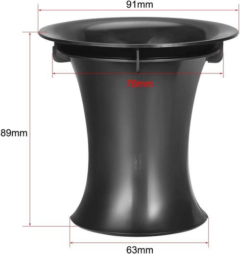 uxcell 4Pcs 76mm x 89mm Speaker Port Tube Subwoofer Bass Reflex Tube Bass Woofer Box Port Tube Vent...