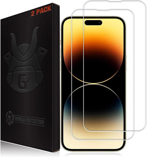 2 Pack Screen Protector for iPhone 14 Pro (6.1 inches) - Tempered Glass Protective Screen Cover, Phone Case Friendly, Lifetime Replacement......