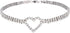 CLOACE Rhinestone Choker Necklaces Silver Heart Necklace Sparkly Tennis Chain Party Prom Neck Jewelry for Women...
