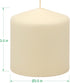 Stonebriar 6 Pack Tall 3 x 3 Inch 18 Hour Long Burning Unscented Ivory Wax Pillar Candles...