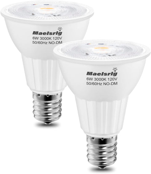 E17 LED Bulb 6W(60 Watt Equivalent), Intermediate Base Spotlight Bulb, Warm White 3000K, E17 Reflector R14 Bulb for Curio Cabinet, Non-Dimmable, P...