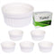 5 pcs Porcelain Souffle Dishes Ramekins Dipping Sauces Baking and Cooking Bakeware Baking Cups Bowls White for Pudding Desserts Creme...