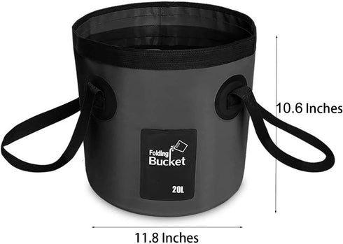 BANCHELLE Collapsible Bucket Water Container Portable Folding Camp Wash Basin for Outdoor Traveling Hiking Fishing Car Washing Gardening Camping (...