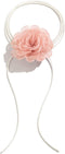 DOLLESS Flower Rose Choker Necklace Big Floral choker Necklace for Women Bohemian Summer Beach Necklace Jewelry for Women (Pink)...