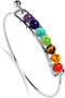 COLORFUL BLING 7 Chakra Yoga Meditation Bracelet Adjustable Healing 6mm Crystal Stone Bead Cuff Bracelets Gifts for Women...