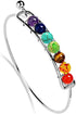 COLORFUL BLING 7 Chakra Yoga Meditation Bracelet Adjustable Healing 6mm Crystal Stone Bead Cuff Bracelets Gifts for Women...