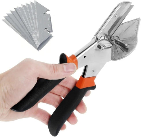 10 Pack Miter Shears Blade Replacement SK5 Steel Sharp Trunking Angle Shear Cutter Spare Blades for PVC PE Plastic Pipe Angular Scissors Chamfer S...