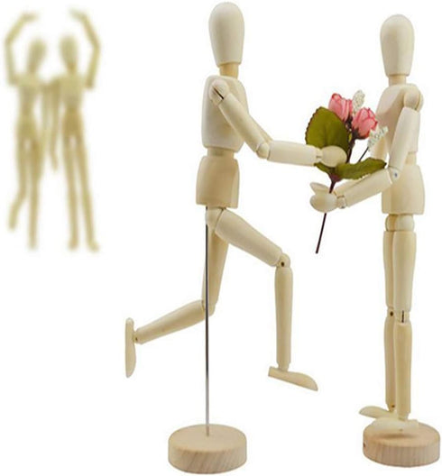 Artist Wooden Manikin Mannequin Sketching Lay Figure Drawing Model Aid Human Figure Artist Draw Painting Model Mannequin Jointed Doll for Art Draw...