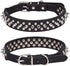 Spiked Studded Dog Collar, Adjustable Soft Leather Puppy Collar for Small Medium Dogs Bulldog Pitbull Mastiff Poodle Boxer (XS, Black-2)...