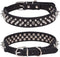 Spiked Dog Collar, Mushrooms Rivet Studded Adjustable Pu Leather Pet Collars for Cats Puppy Dogs (L, Black)...