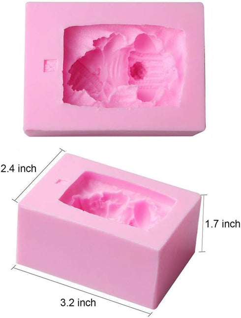 3D Sleeping Baby with a Pillow Soap Mold - MoldFun Baby Shower Silicone Mold for Fondant, Cake Topper Decorating, Lotion Bar, Chocolate, Wax Crayo...