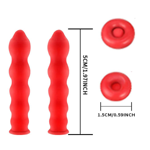 Red Caulking Cap 46 Piece Caulk Caps Tube Anew Saver Airtite Adhesive Saving Nozzle Tips Covers...
