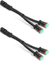 2PCS Deutsch DT DTP Wiring Harness Adapters Connectors Splitters, 2 Pin Waterproof DT Connectors for LED Light Bar LED Pod Fog Lights for ATV UTV ...