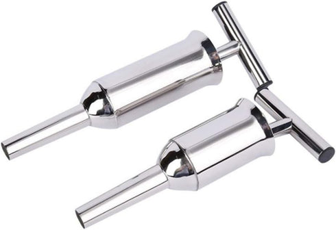 Stainless Steel Sausage Stuffer Tubes Filler Meat Filling Funnel Stuffer Tubes Sausage Filling Tools 28cm...