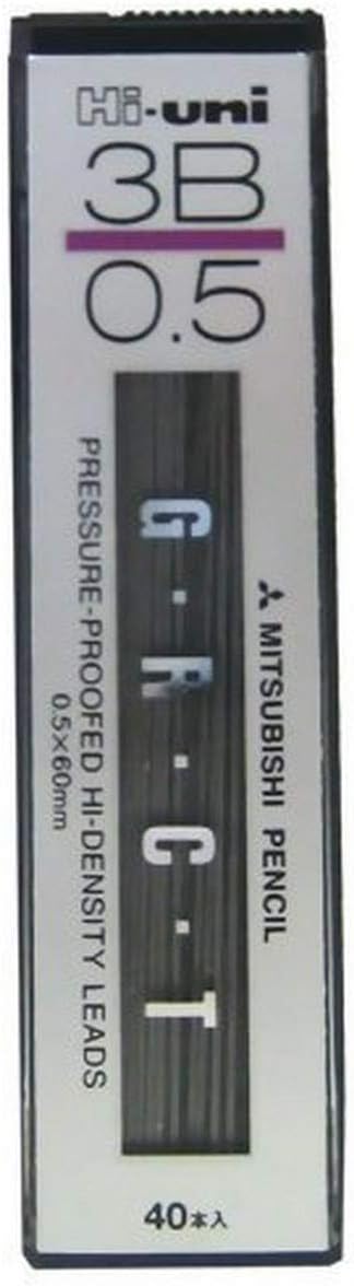 Uni Mechanical Pencil Lead Hi 0.5 mm, 3B, 60 mm x 40 Lead (HU053003B)...