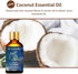 BURIBURI Pure Sandalwood Essential Oil and Coconut Oil 100ml Organic Aromatherapy Oils 3.38 fl.oz Coconut Essential Oil for Diffuser Humidifier...