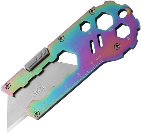 Generic Mudder Multi-Purpose Sliding Blade Box Cutter with Retractable Safety Lock, SK5 Carbon Steel Blades, Heavy Duty, for Office, School, House...