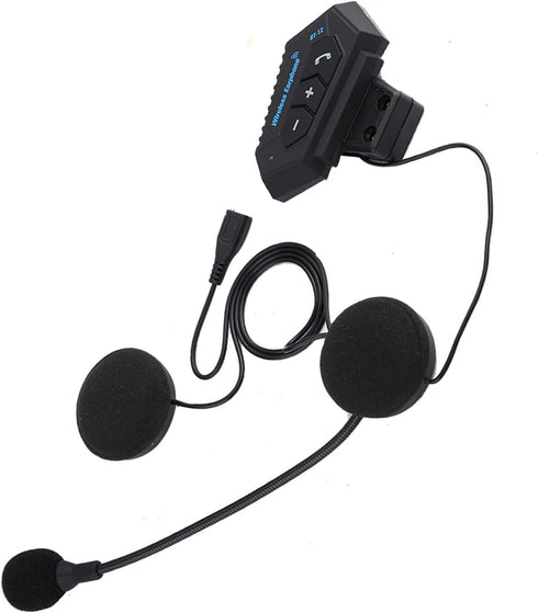 Estink Helmet BT Headset, BT12 Motorcycle Helmet BT Headset Headphone Speakers Support Handsfree Calling Hi-Fi Headphone with Rechargeable Li-ion ...