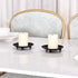 2pcs Black Iron Plate Candle Holder, Candle Trays,Pedestal Candle Stand for Wax Candles, Incense Cones, Spa, Weddings...
