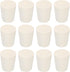 MECCANIXITY Rubber Tapered Plug 17mm to 23mm Solid Test Tubes Bungs Stopper White for Lab Home 12 Pieces...