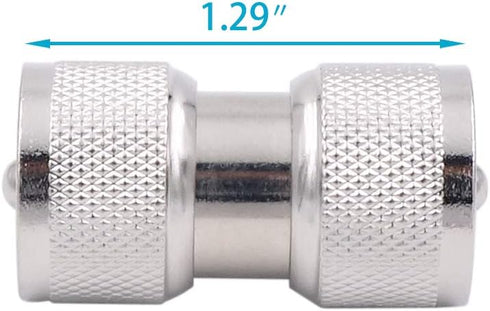 Fancasee PL259 Barrel Connector, Male to Male PL259 Coupler, 3-Pack UHF Coax Coaxial Adapter for CB Ham Radio HF VHF UHF Antenna Cable Cord Extens...