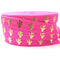 Fold Over Elastic Printed Ribbon for Hair Ties, 5/8 Inch Wide, FOE DIY 10 Yard Roll (Pink Cactus)...