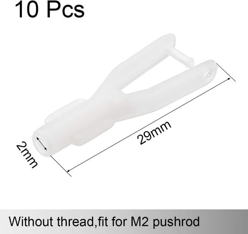 uxcell 10pcs Nylon Clevis 2x29mm for RC Aeromodelling Airplanes Parts Jet Replacements...