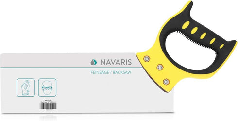 Navaris Tenon Hand Saw - 12 Inch Fine Tooth Back Saw for Precision Woodwork and Carpentry - Backsaw Handsaw with Steel Blade and Soft Grip Handle...
