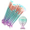 Funfunman Makeup Brushes 11PCS Make Up Foundation Eyebrow Eyeliner Blush Cosmetic Concealer Brushes(Mermaid Colorful)...