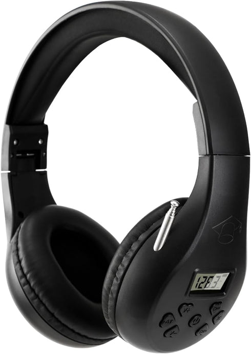 Portable Personal FM Radio Headphones with Best Reception, Wireless Headset FM Radio Ear Muffs for Walking, Jogging Powered by 2 AA Batteries(Not ...