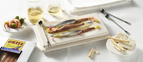 Ortiz Sardines A la Antiqua 'Old Style', Moist and Tender, Wild Caught in Spain and Hand-Packed in Premium Extra Virgin Olive Oil, Enjoy in Salads...